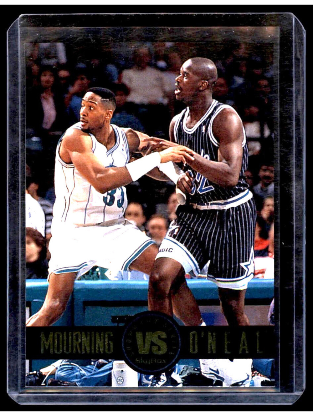 1993-94 Skybox Premium - Showdown Series Shaquille O'Neal, Alonzo Mourning #SS3